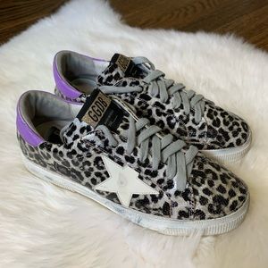 Golden Goose May Cheetah Sneakers